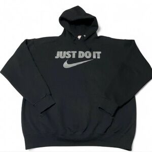 Nike Black Hoodie with Center Swoosh